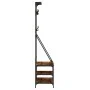 Coat rack with smoked oak shoe rack 80x40x184 cm by , Dresser Organizers and Bar Hangers - Ref: Foro24-837864, Price: 70,89 €...