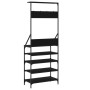 Garderobe mit Schuhablage schwarz 70x34x184 cm von , Kommoden-Organizer und Bar-Kleiderbügel - Ref: Foro24-837872, Preis: 80,...