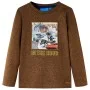 Long-sleeved children's t-shirt in cognac mélange color, size 128. by , Kids T-shirts - Ref: Foro24-12832, Price: 8,59 €, Dis...