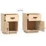 Solid pine wood bedside table 40x34x55 cm by vidaXL, Nightstands - Ref: Foro24-818305, Price: 59,23 €, Discount: %