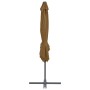 Cantilever umbrella with steel post in gray taupe, 250x250 cm. by vidaXL, Umbrellas - Ref: Foro24-44627, Price: 83,79 €, Disc...