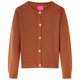 Cognacfarbene Strickjacke für Kinder 116 von , Oberbekleidung für Kinder - Ref: Foro24-14516, Preis: 12,41 €, Rabatt: %