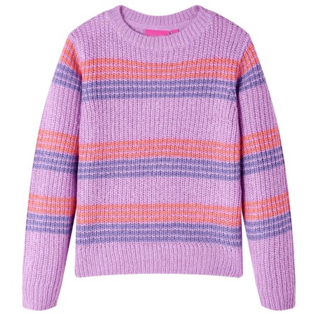 Strickpullover für Kinder mit fliederfarbenen und rosa Streifen 104 von , Kinder-T-Shirts - Ref: Foro24-14535, Preis: 13,01 €...
