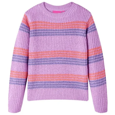 Jersey de punto infantil con rayas color lila y rosa 128 de , Camisetas para niños - Ref: Foro24-14537, Precio: 12,86 €, Desc...