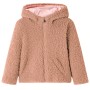 Kinderjacke mit Kapuze Kunstfell Lammfell hell cognac 92 von , Oberbekleidung für Kinder - Ref: Foro24-13869, Preis: 15,38 €,...
