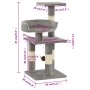 Katzenkratzbaum mit Sisalstämmen 65 cm grau von vidaXL, Katzenmöbel - Ref: Foro24-170607, Preis: 38,42 €, Rabatt: %