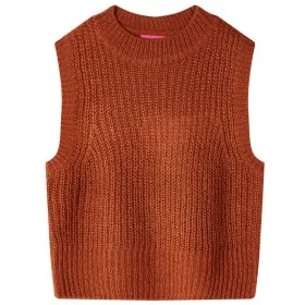 Knitted children's vest in cognac color, size 128 by , Kids T-shirts - Ref: Foro24-14542, Price: 10,87 €, Discount: %