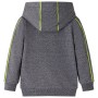 Child's hooded sweatshirt with gray mélange zipper 104 by , Kids T-shirts - Ref: Foro24-13275, Price: 16,48 €, Discount: %