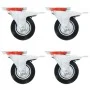 Swivel wheels with double brakes 4 units 100 mm by vidaXL, Material handling - Ref: Foro24-143446, Price: 28,01 €, Discount: %