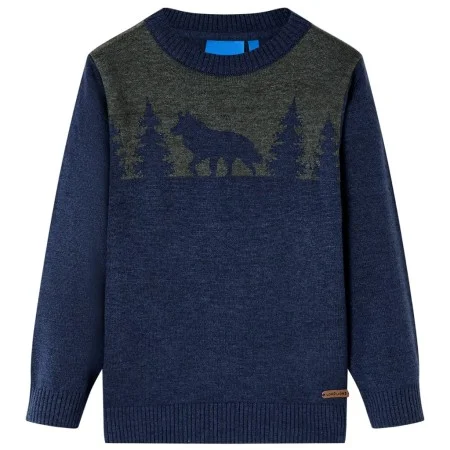 Navy blue knitted children's sweater size 104 by , Kids T-shirts - Ref: Foro24-14500, Price: 12,41 €, Discount: %