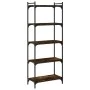 Bookcase with 5 smoked oak engineered wood shelves 60x30x154cm by , Bookcases and shelves - Ref: Foro24-837659, Price: 53,11 ...