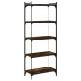 Bücherregal 5 Regale Holzwerkstoff Eiche geräuchert 60x30x154cm von , Bücherregale und Regale - Ref: Foro24-837659, Preis: 53...
