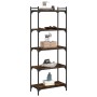 Bücherregal 5 Regale Holzwerkstoff Eiche geräuchert 60x30x154cm von , Bücherregale und Regale - Ref: Foro24-837659, Preis: 53...