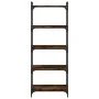 Bookcase with 5 smoked oak engineered wood shelves 60x30x154cm by , Bookcases and shelves - Ref: Foro24-837659, Price: 53,11 ...