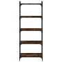Bücherregal 5 Regale Holzwerkstoff Eiche geräuchert 60x30x154cm von , Bücherregale und Regale - Ref: Foro24-837659, Preis: 53...