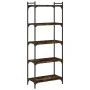 Bookcase with 5 smoked oak engineered wood shelves 60x30x154cm by , Bookcases and shelves - Ref: Foro24-837659, Price: 53,11 ...