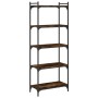 Bücherregal 5 Regale Holzwerkstoff Eiche geräuchert 60x30x154cm von , Bücherregale und Regale - Ref: Foro24-837659, Preis: 53...
