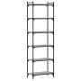 Bücherregal 6 Regale Holzwerkstoff Sonoma grau 60x30x188 cm von , Bücherregale und Regale - Ref: Foro24-837665, Preis: 73,00 ...