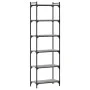 Librería 6 estantes madera ingeniería gris Sonoma 60x30x188 cm de , Librerías y estanterías - Ref: Foro24-837665, Precio: 72,...