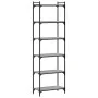 Librería 6 estantes madera ingeniería gris Sonoma 60x30x188 cm de , Librerías y estanterías - Ref: Foro24-837665, Precio: 72,...