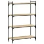 Librería 4 estantes madera ingeniería roble Sonoma 80x30x120 cm de , Librerías y estanterías - Ref: Foro24-837673, Precio: 57...
