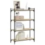 Librería 4 estantes madera ingeniería roble Sonoma 80x30x120 cm de , Librerías y estanterías - Ref: Foro24-837673, Precio: 57...