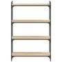 Librería 4 estantes madera ingeniería roble Sonoma 80x30x120 cm de , Librerías y estanterías - Ref: Foro24-837673, Precio: 57...