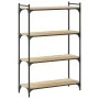 Librería 4 estantes madera ingeniería roble Sonoma 80x30x120 cm de , Librerías y estanterías - Ref: Foro24-837673, Precio: 57...