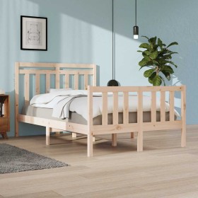 Estructura de cama madera maciza 120x190 cm Estructura de cama madera maciza 120x190 cm