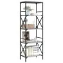 Bookshelf with 5 gray Sonoma wood engineering shelves 59x35x171 cm by , Bookcases and shelves - Ref: Foro24-837625, Price: 69...