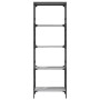 Bookshelf with 5 gray Sonoma wood engineering shelves 59x35x171 cm by , Bookcases and shelves - Ref: Foro24-837625, Price: 70...