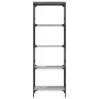 Bookshelf with 5 gray Sonoma wood engineering shelves 59x35x171 cm by , Bookcases and shelves - Ref: Foro24-837625, Price: 69...