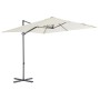 Sombrilla voladiza con poste de acero 250x250 cm arena de vidaXL, Sombrillas - Ref: Foro24-44624, Precio: 110,67 €, Descuento: %
