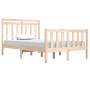 Estructura de cama madera maciza 120x190 cm
