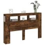 LED headboard engineered wood smoked oak 160x18.5x103.5 cm by , Headboards and footboards - Ref: Foro24-837355, Price: 85,32 ...
