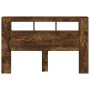 LED headboard engineered wood smoked oak 160x18.5x103.5 cm by , Headboards and footboards - Ref: Foro24-837355, Price: 85,32 ...