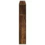 Cabecero LED madera ingeniería roble ahumado 160x18,5x103,5 cm de , Cabeceros y pies de cama - Ref: Foro24-837355, Precio: 86...