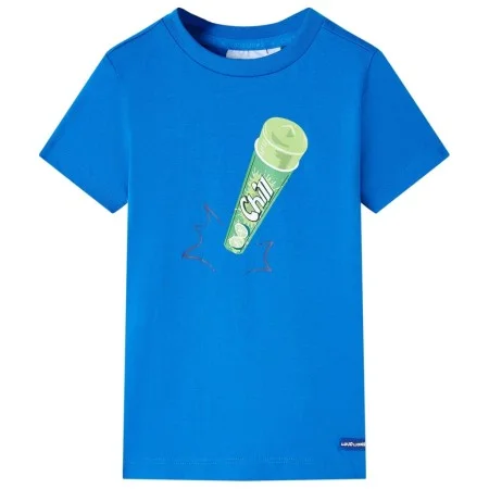 Camiseta infantil azul chillón 116 de , Camisetas para niños - Ref: Foro24-11846, Precio: 7,88 €, Descuento: %