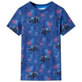 Kinder-T-Shirt dunkelblau meliert 140 von , Kinder-T-Shirts - Ref: Foro24-12528, Preis: 8,75 €, Rabatt: %