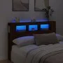 Cabecero LED madera ingeniería marrón roble 160x18,5x103,5 cm de , Cabeceros y pies de cama - Ref: Foro24-837357, Precio: 93,...