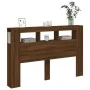 Cabecero LED madera ingeniería marrón roble 160x18,5x103,5 cm de , Cabeceros y pies de cama - Ref: Foro24-837357, Precio: 93,...
