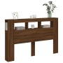 Cabecero LED madera ingeniería marrón roble 160x18,5x103,5 cm de , Cabeceros y pies de cama - Ref: Foro24-837357, Precio: 95,...