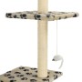 Katzenkratzbaum mit Sisalstämmen, beige Fußabdrücke, 260 cm von vidaXL, Katzenmöbel - Ref: Foro24-170535, Preis: 80,85 €, Rab...