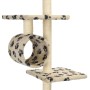 Katzenkratzbaum mit Sisalstämmen, beige Fußabdrücke, 260 cm von vidaXL, Katzenmöbel - Ref: Foro24-170535, Preis: 80,85 €, Rab...