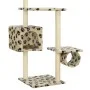 Katzenkratzbaum mit Sisalstämmen, beige Fußabdrücke, 260 cm von vidaXL, Katzenmöbel - Ref: Foro24-170535, Preis: 79,62 €, Rab...