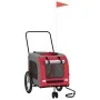 Pet Bicycle Trailer Iron Oxford Cloth Red Gray by , pet strollers - Ref: Foro24-93852, Price: 106,19 €, Discount: %