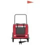 Haustier-Fahrradanhänger, Eisen-Oxford-Stoff, Rot, Grau von , Kinderwagen für Haustiere - Ref: Foro24-93852, Preis: 106,19 €,...