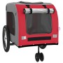 Haustier-Fahrradanhänger, Eisen-Oxford-Stoff, Rot, Grau von , Kinderwagen für Haustiere - Ref: Foro24-93852, Preis: 108,59 €,...