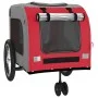 Remolque de bicicleta mascotas hierro tela Oxford rojo gris de , Cochecitos para mascotas - Ref: Foro24-93852, Precio: 106,19...