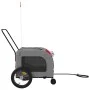 Haustier-Fahrradanhänger, Eisen-Oxford-Stoff, Rot, Grau von , Kinderwagen für Haustiere - Ref: Foro24-93852, Preis: 106,19 €,...